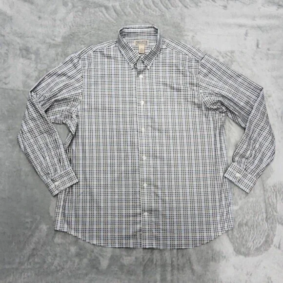 Duluth Trading Co. Mens Shirt Long Sleeve Button-Down Blue Plaid Check Size XL - Picture 2 of 10
